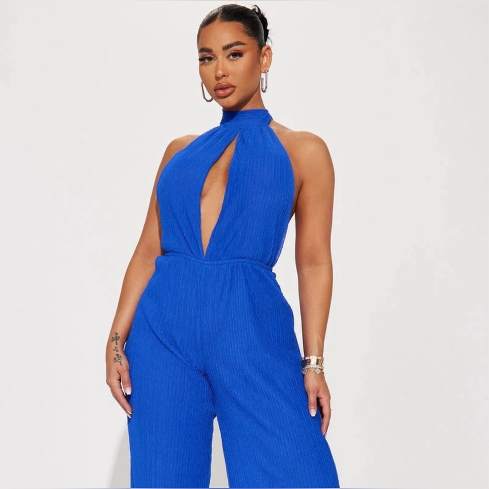 NWT Womens FASHION NOVA Through My POV Jumpsuit, sz Large
